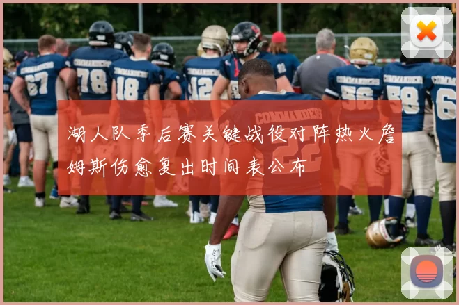 湖人队季后赛关键战役对阵热火詹姆斯伤愈复出时间表公布