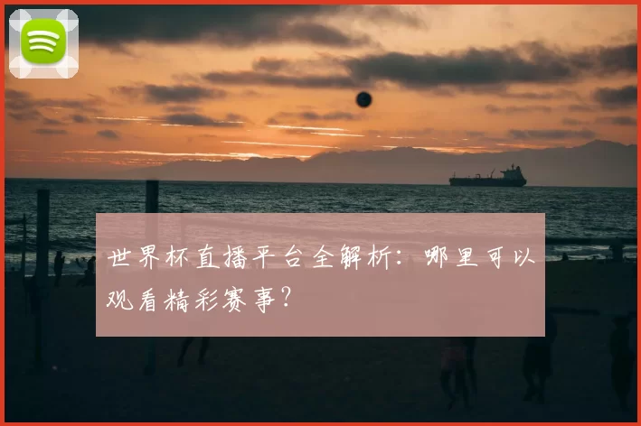 世界杯直播平台全解析:哪里可以观看精彩赛事?