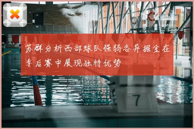 苏群分析西部球队强弱各异掘金在季后赛中展现独特优势